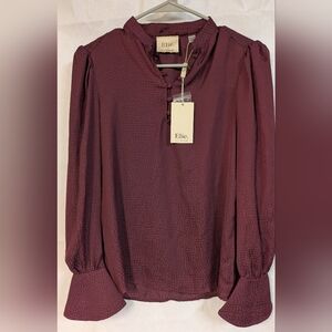 Elie Tahari Burgundy Blouse Sz. XS